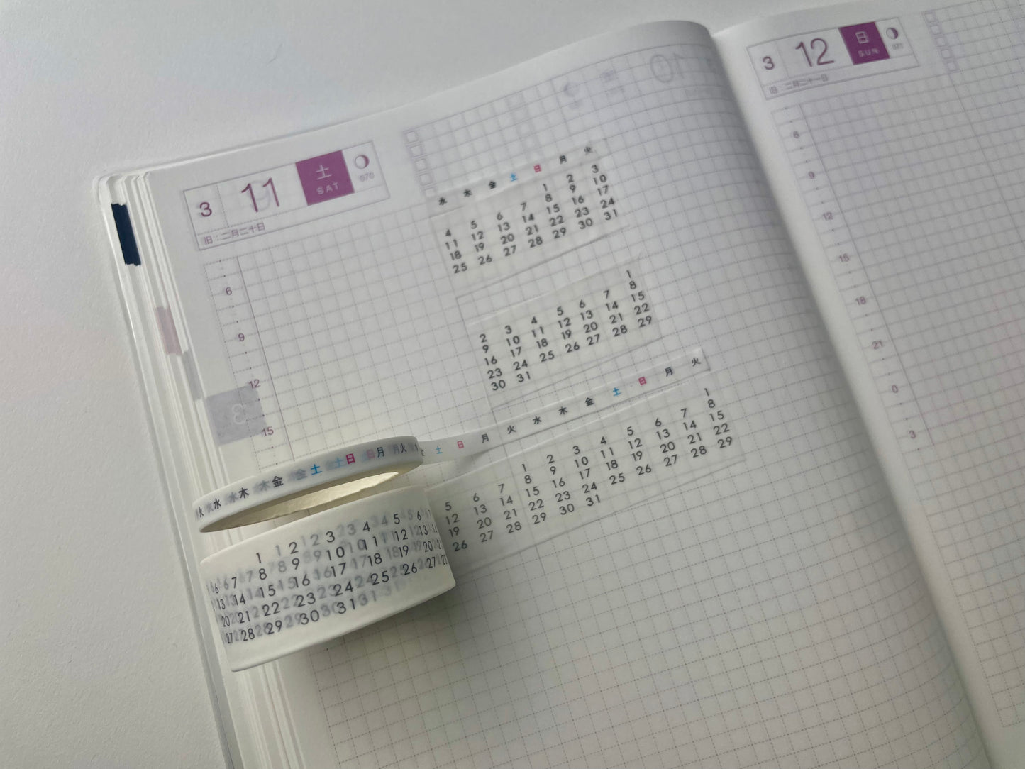 Continuous Calendar Washi Tape [Japanese]
